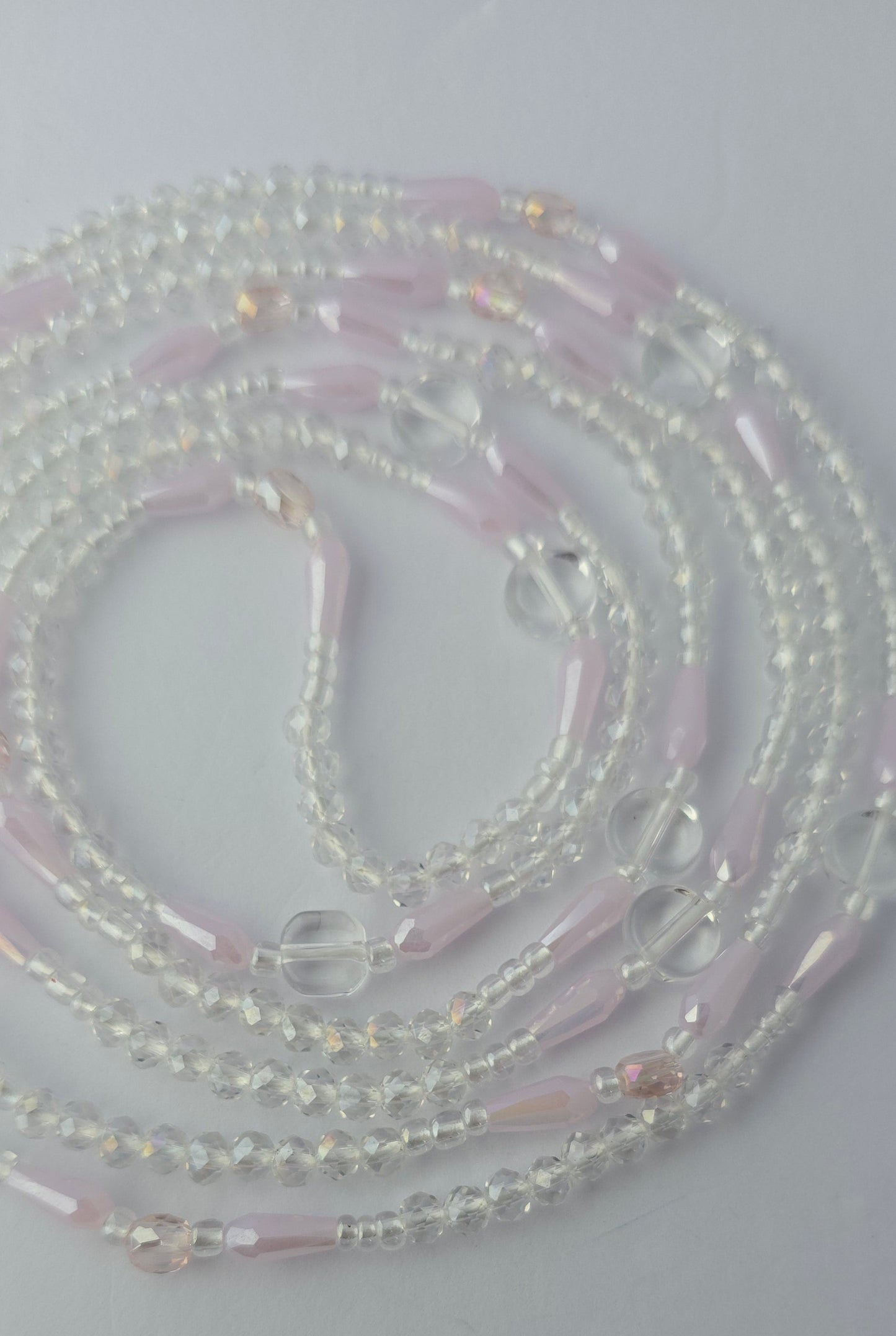 Pink Ice Waist Beads – Crystal Glow for Feminine Energy & Self-Love |Simply Adorn Me