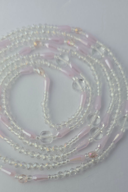 Pink Ice Waist Beads – Crystal Glow for Feminine Energy & Self-Love |Simply Adorn Me